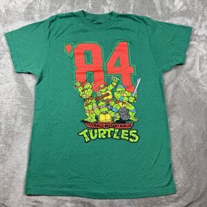 Teenage Mutant Ninja Turtles Tee Youth Medium Green Graphic Print Short Sleeve